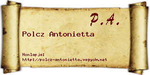 Polcz Antonietta névjegykártya